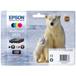 Epson T2636 serie nr. 26XL ( BK / C / M / Y ) hoge capaciteit (origineel)