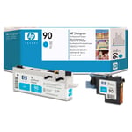 HP C5055A printkop cyaan met printkopreiniger nr. 90 (origineel)
