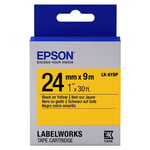 Epson LK-6YBP tape zwart op pastel geel 24mm (origineel)