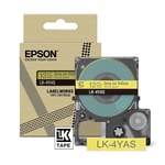 Epson LK-4YAS tape grijs op geel 12 mm (origineel)