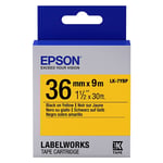 Epson LK-7YBP tape zwart op pastel geel 36mm (origineel)