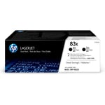 HP 83X (CF283XD) toner cartridge zwart hoge capaciteit 2 stuks (origineel)