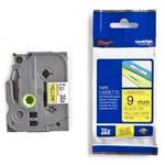Brother TZe-621 - 8m zwart op geel / gelamineerd tape / 9mm (origineel)