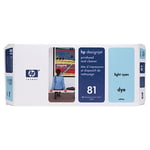HP C4954A printkop licht cyaan met printkopreiniger nr. 81 (origineel)