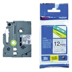 Brother TZe-MPSL31 tape zwart op zilver kant patroon 12 mm (origineel)