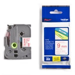 Brother TZe-222 - 8m rood op wit / gelamineerd tape / 9mm (origineel)