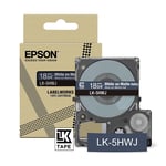Epson LK-5HWJ matte tape wit op marineblauw 18 mm (origineel)