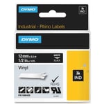 DYMO 1805435 IND Rhino tape vinyl wit op zwart 12mm (origineel)