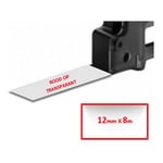 Brother TZe-132 tape rood op transparant 12mm (huismerk)