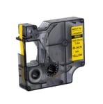 DYMO S0718270 / 18052 IND Rhino tape krimpkous zwart op geel 6mm (huismerk)