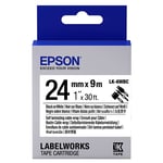 Epson LK-6WBC kabeltape zwart op wit 24mm (origineel)
