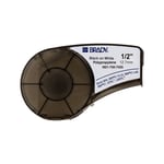 Brady M21-500-7425 tape polypropyleen | zwart op wit | 12,7mm x 6,40m