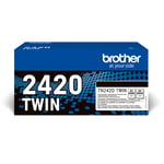 Brother TN-2420 toner cartridge zwart 2 stuks (origineel)