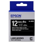 Epson LK-4BWV levendige tape wit op zwart 12mm (origineel)