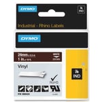 DYMO 1805424 IND Rhino tape vinyl wit op bruin 24mm (origineel)