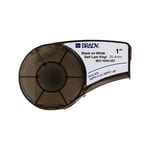 Brady M21-1000-427 tape gelamineerd vinyl | zwart op wit | 25,4mm x 4,30m