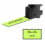 Brother TZe-MQG35 - 5m wit op lime groen / mat gelamineerd tape / 12mm (huismerk)