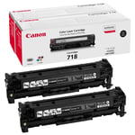 Canon 718BK toner cartridge zwart duopack (origineel)