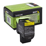 Lexmark 80C20Y0 toner cartridge geel lage capaciteit nr. 802Y (origineel)