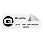DYMO S0721530 / 12267 plastic tape semi transparant 12mm (huismerk)