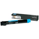 Lexmark X950X2CG toner cartridge cyaan extra hoge capaciteit (origineel)
