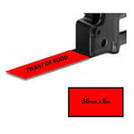 Brother TZe-461 - 8m zwart op rood / gelamineerd tape / 36mm (huismerk)