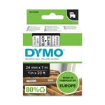 DYMO 53713 - 7m zwart op wit / zelfklevend tape / D1 / 24mm (origineel)
