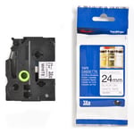 Brother TZe-N251 - 8m zwart op wit / niet-gelamineerd tape / 24mm (origineel)