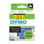 DYMO 53718 - 7m zwart op geel / zelfklevend tape / D1 / 24mm (origineel)