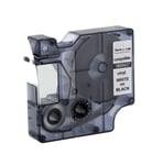 DYMO 1805437 IND Rhino tape vinyl wit op zwart 9mm (huismerk)