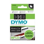DYMO 45811 - 7m wit op zwart / zelfklevend tape / D1 / 19mm (origineel)