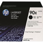 HP 90X (CE390XD) toner cartridge zwart hoge capaciteit 2 stuks (origineel)