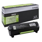 Lexmark 50F2X00 toner cartridge zwart extra hoge capaciteit nr. 502X (origineel)