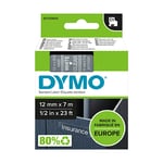 DYMO 45020 - 7m wit op transparant / zelfklevend tape / D1 / 12mm (origineel)
