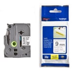 Brother TZe-S221 - 8m zwart op wit / gelamineerd tape / sterk klevend / 9mm (origineel)