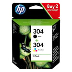 HP 3JB05AE nr. 304 zwart en kleur (origineel)