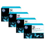 HP CM994A inkt cartridge cyaan nr. 761 ( 3 stuks ) origineel