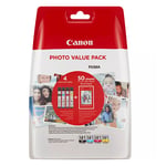 Canon CLI-581 BK/C/M/Y serie incl. 50 vel fotopapier (origineel)