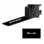 Brother TZe-345 - 8m wit op zwart / gelamineerd tape / 18mm (huismerk)