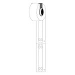 Brady M6-10x60-7598-WT polyurethaan tags wit | 10 mm x 60 mm (origineel)