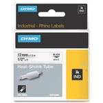 DYMO 18055 - 1,5m zwart op wit / IND Rhino tape / krimpkous / 12mm (origineel)