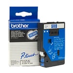 Brother TC-595 tape wit op blauw 9mm x 7,7m (origineel)