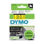 DYMO 40918 - 7m zwart op geel / zelfklevend tape / D1 / 9mm (origineel)