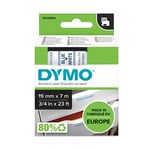 DYMO 45804 - 7m blauw op wit / zelfklevend tape / D1 / 19mm (origineel)
