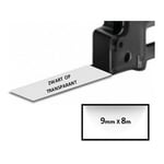 Brother TZe-121 - 8m zwart op transparant / gelamineerd tape / 9mm (huismerk)