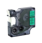 DYMO 1805414 IND Rhino tape vinyl wit op groen 12mm (huismerk)