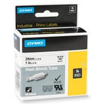 DYMO 1805443 IND Rhino tape krimpkous zwart op wit 24mm (origineel)