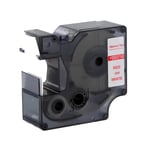 DYMO S0720950 / 53715 tape rood op wit 24mm (huismerk)