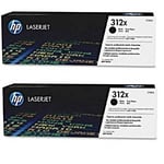 HP 312X (CF380XD) toner cartridge zwart hoge capaciteit 2 stuks (origineel)