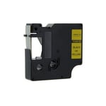 DYMO 45018 - 7m zwart op geel / zelfklevend tape / D1 / 12mm (huismerk)
